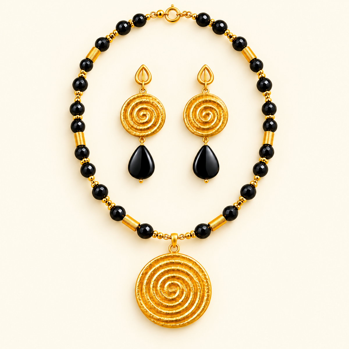 Tairona-Quimbaya Solar Spiral Earring