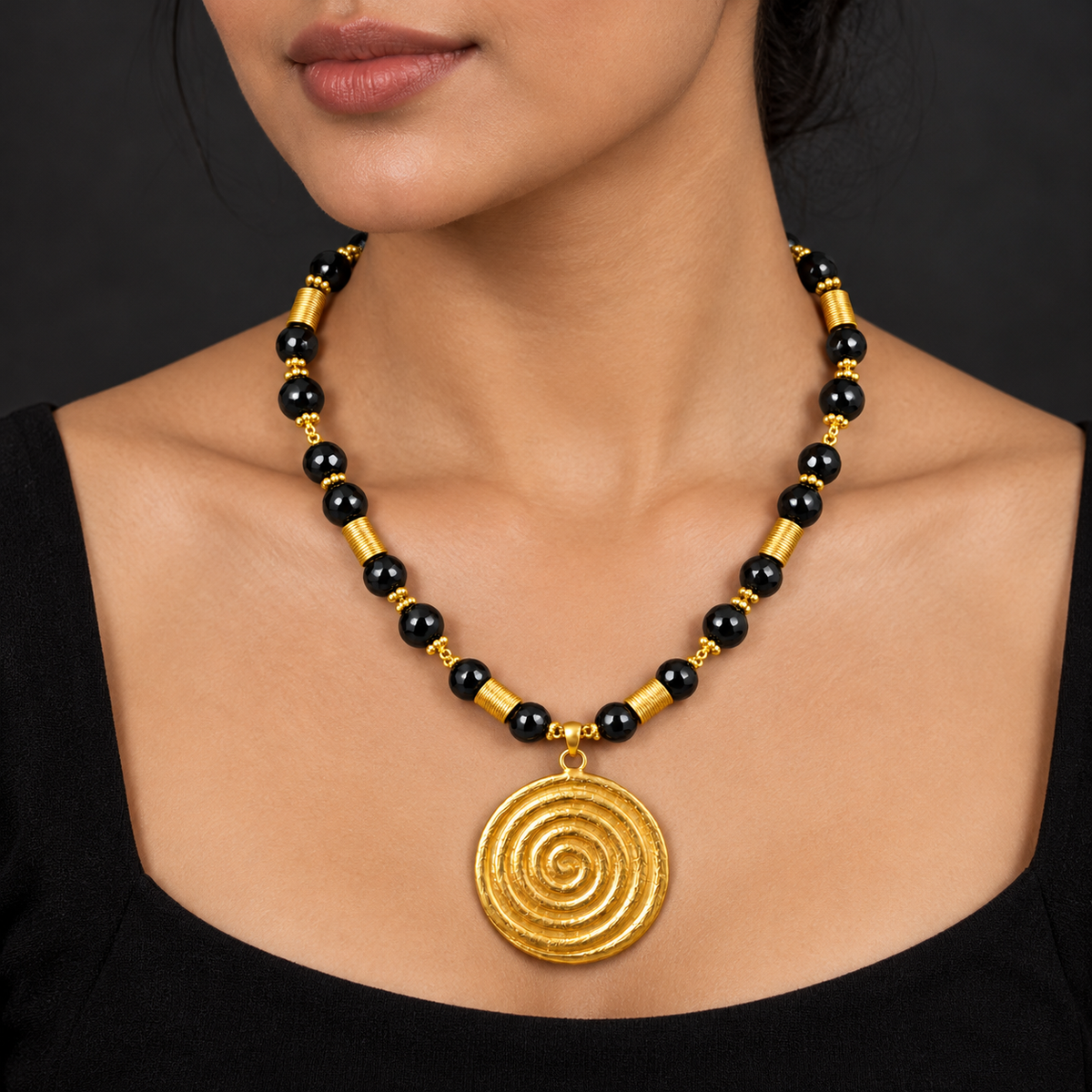 Tairona-Quimbaya Solar Spiral Earring