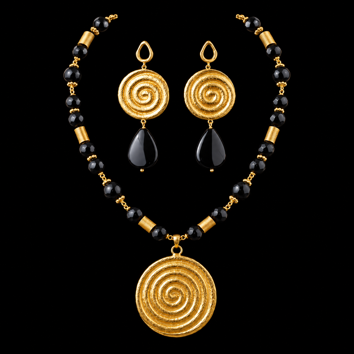 Tairona-Quimbaya Solar Spiral Earring