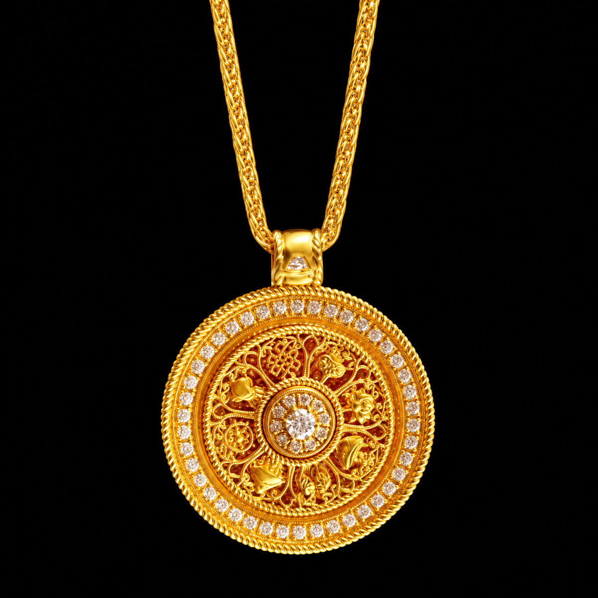 Ashtamangala pendant