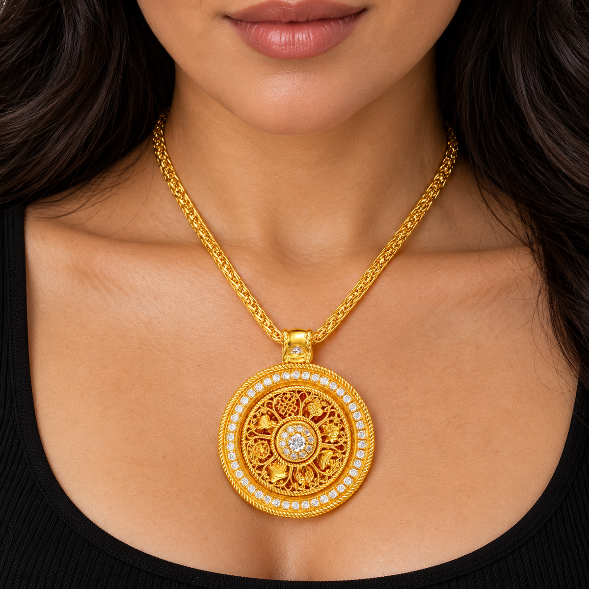 Ashtamangala pendant