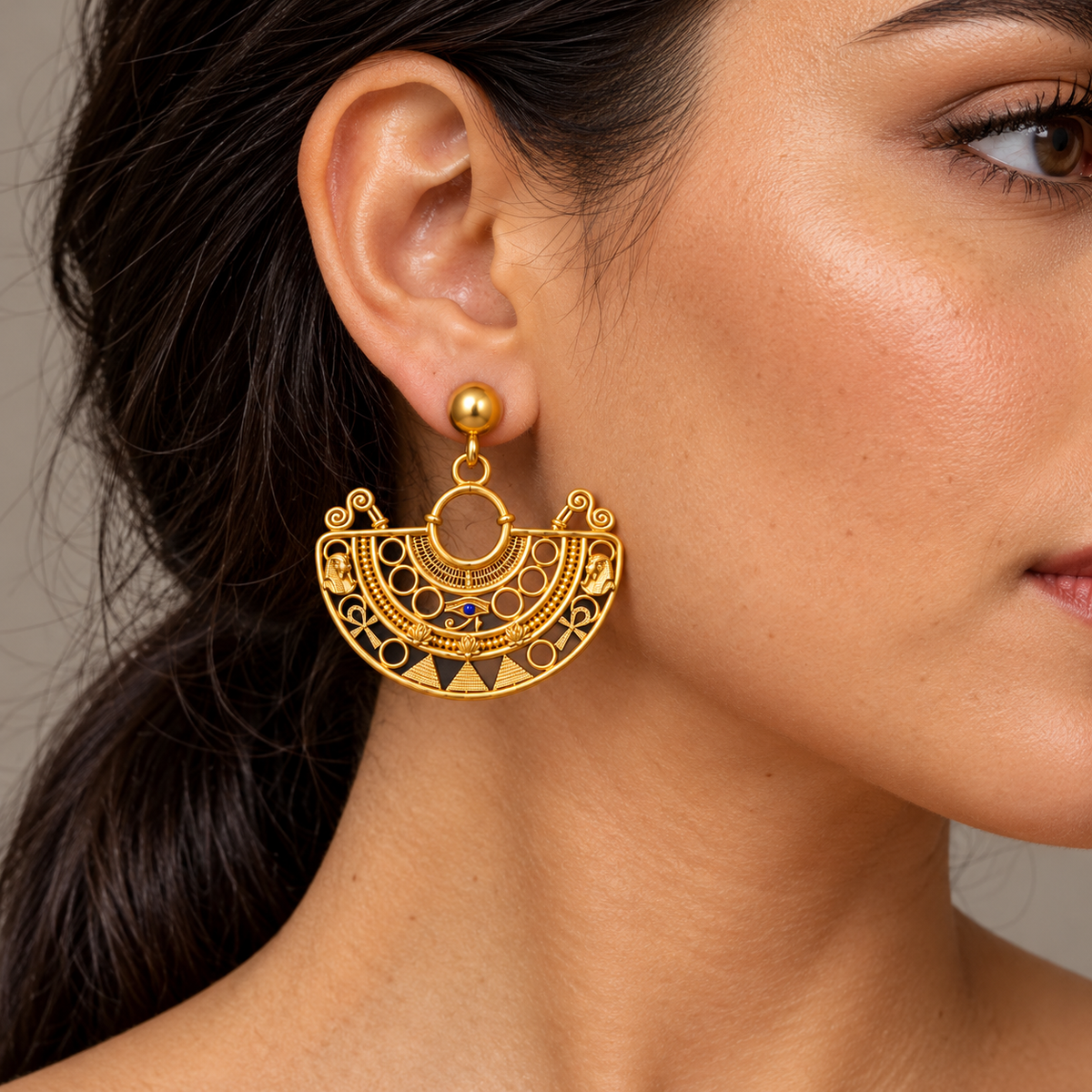 Filigree Crescent Earrings